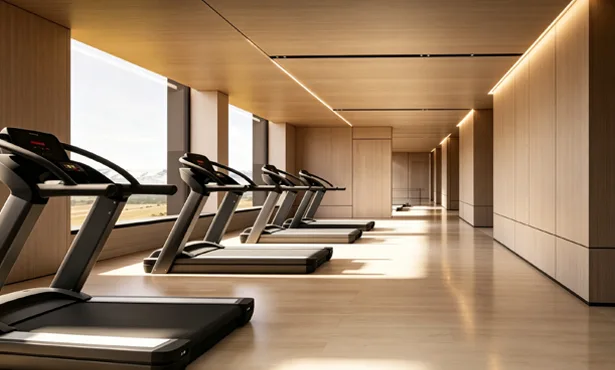 Custom Silent Fitness Equipment Settled in High-End Resort Hotel, Creating Light Luxury Wellness Gym Space