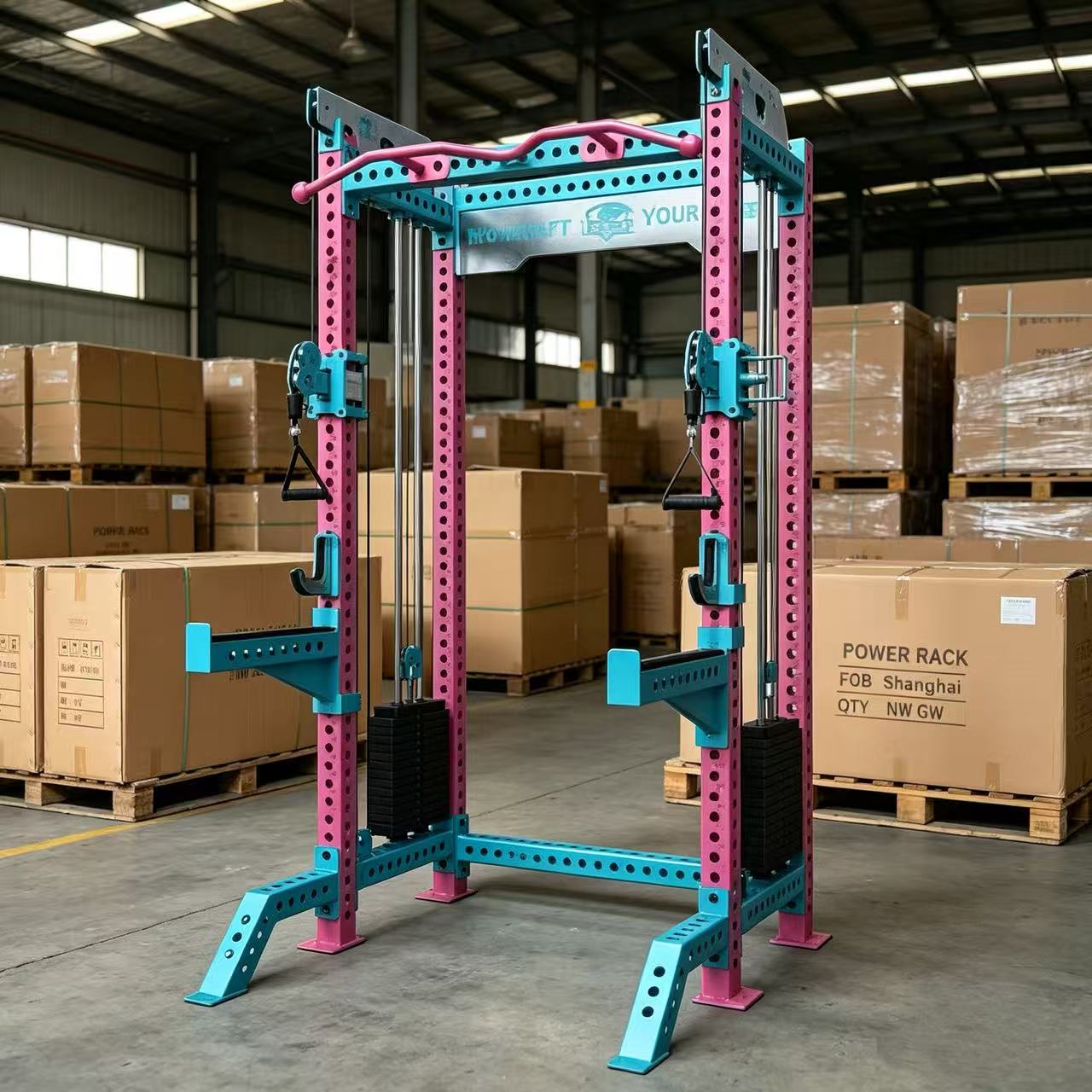3-in-1 Smith Machine With Cable Crossover Power Rack - Image 2