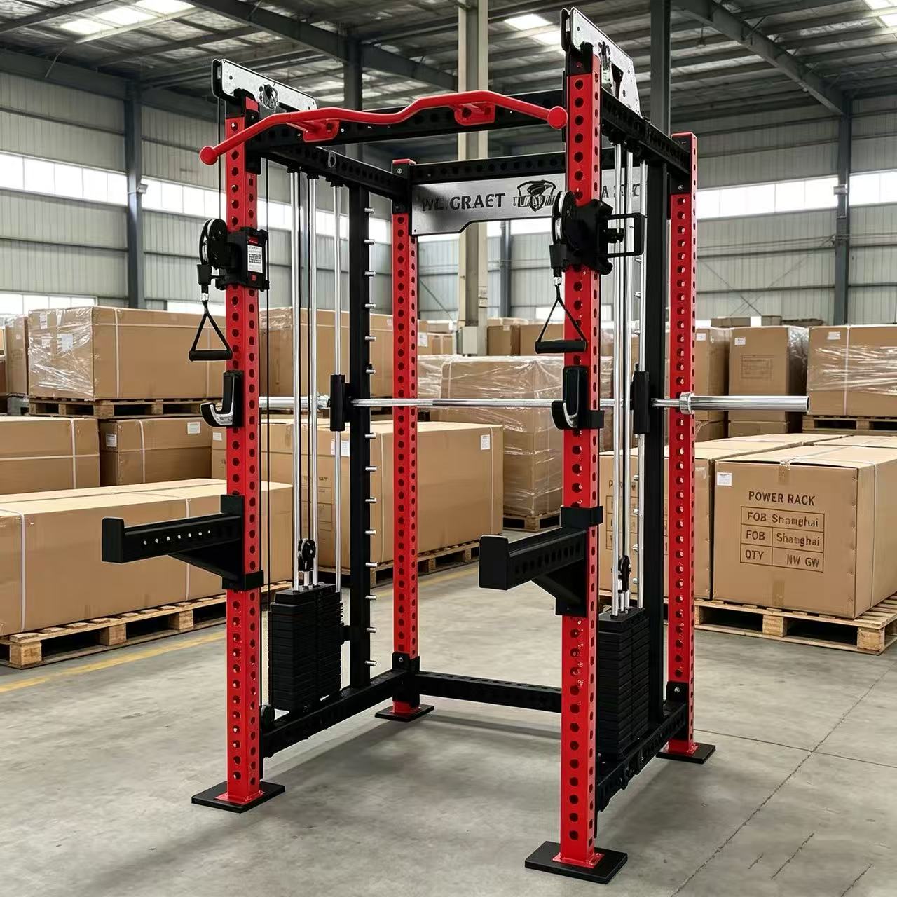 Smith Machine Power Cage With Cable Crossover System - Imagem 2